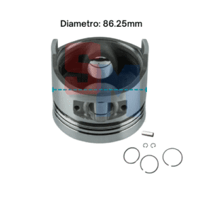 PISTONE COMPLETO + SERIE SEGMENTI YANMAR  L100 LA186 1° MAGG DIAMETRO 86,25mm