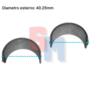 BRONZINE TESTA BIELLA YANMAR VULCAN ZANETTI L70 LA178 PRIMA MAGGIORAZIONE 0,25mm