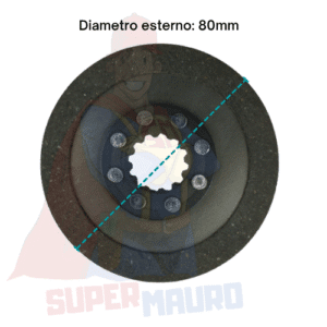 DISCO FRIZIONE MOZZO ALTO MOTOZAPPA CASORZO CU7 DIAMETRO 110mm DENTI 6 30X26mm