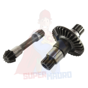 COPPIA CONICA INFERIORE PIGNONE + CORONA + ASSE GOLDONI FRESA 22 DENTI 10 33