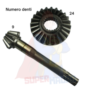COPPIA CONICA ad. MOTOCOLTIVATORE VALPADANA VMC150 DENTI 9 24