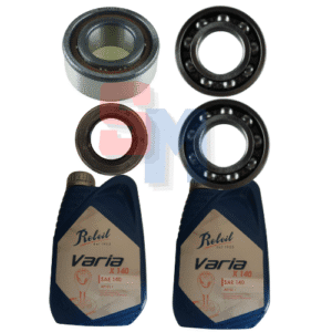 KIT CUSCINETTI E PARAOLO 25X35X7 DUE BOTTIGLIE OLIO SAE140 PASQUALI 12HP