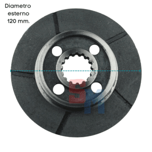 DISCO FRIZIONE ad. VALPADANA SEP 140 130 2 SERIE DIAMETRO 122mm DENTI 15 (28x24)