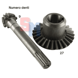 COPPIA CONICA PIGNONE + CORONA VALPADANA VMC14 NUOVO TIPO DENTI 9 27
