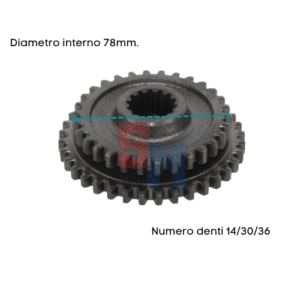 INGRANAGGIO DOPPIO RIDUZIONE SUPER SPECIAL GOLDONI DENTI 14 30 36