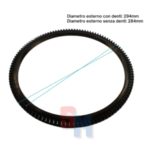 CORONA AVVIAMENTO RUGGERINI RD130 140 RF130 140 MC71 DENTI 117
