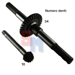 COPPIA CONICA GOLDONI DENTI 10 34 FRESA 50 SENZA BATTENTE