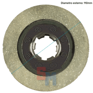 DISCO FRIZIONE MOZZO ALTO MOTOZAPPA CASORZO CU7 DIAMETRO 110mm DENTI 6 30X26mm