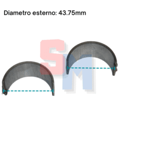 BRONZINE TESTA BIELLA YANMAR L100 LA186 0,25mm