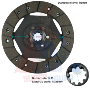 DISCO FRIZIONE BCS BARBIERI GOLDONI DIAMENTRO 159mm DENTI 10