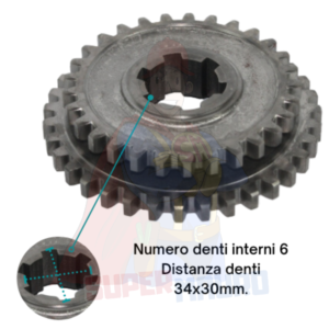 INGRANAGGIO DOPPIO CAMBIO MOTOCOLTIVATORE SUPER SPECIAL GOLDONI DENTI 6 29 35