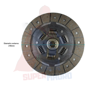 DISCO FRIZIONE CON PARASTRAPPI MOTOCOLTIVATORE GOLDONI UNIVERSAL 233 236 APE REGINA GN40 CARRARO ANTONIO SERIE 700 KING 4800 600 VALPADANA 4RM350 450 D=215mm Z=10 (22X18) RIF. ORIG. 6300038