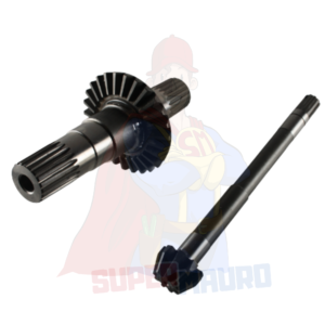 COPPIA CONICA CON ASSE MILLERIGHE INTEGRALE ad. MOTOCOLTIVATORE PASQUALI 598 DENTI 9 26 ALLOGGIO ALBERO CENTRALE CUSCINETTO DIAMETRO 45mm