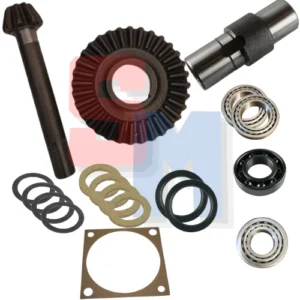 KIT RIPARO FRESA COPPIA CONICA INFERIORE + ALBERO + CUSCINETTI ad. MOTOZAPPA PASBO G14 DENTI 9 32