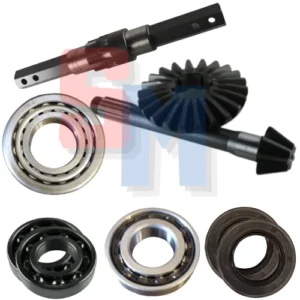 KIT RIPARO FRESA COPPIA CONICA + ALBERO PORTA FRESA + CUSCINETTI E PARAOLI ad. FORT TIGROTTO DENTI 7 22