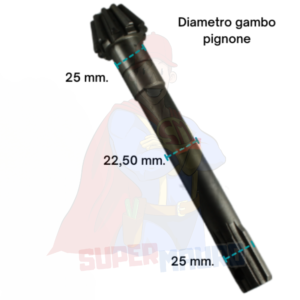 PIGNONE GOLDONI FRESA 25 DENTI 10 PER CORONA 39 DENTI