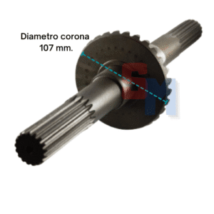 CORONA + ASSE INFERIORE ad. GOLDONI FRESA 22M Z=29 PER PIGNONE Z=10 RIF. ORIG. 0015146