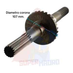 CORONA + ASSE INFERIORE ad. GOLDONI FRESA 22M Z=29 PER PIGNONE Z=10 RIF. ORIG. 0015146