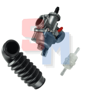 CARBURATORE + MANICOTTO + FILTRINO ESTERNO ad. MOTORE JLO CM 101 125 152 MINSEL M100 150 165 MINARELLI