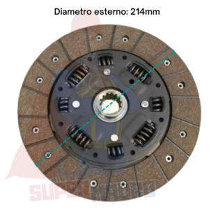 DISCO FRIZIONE CON PARASTRAPPI FERRARI CROMO 40 DIAMETRO 214mm DENTI 14 (25X22mm)