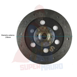 DISCO FRIZIONE MOTOCOLTIVATORE RANDI ADRIATICA TRATTORINO 845 DIAMENTRO 216mm DENTI 20 (23X20)