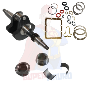 ALBERO MOTORE VERSIONE INDUSTRIALE TIPO LUNGO  + SERIE GUARNZIONI + BRONZINE ad. LOMBARDINI LDA450/451/510 3LD450/451/510 RIF. ORIG. 1051.013.292