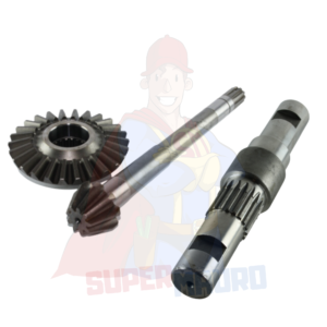 KIT COPPIA CONICA PIGNONE CORONA ALBERO PORTA FRESA MOTOCOLTIVATORE PASQUALI 598 DENTI 9 26